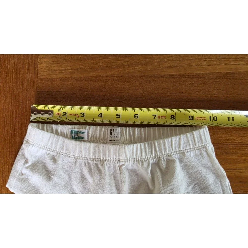Gap Kids Girl's White Pedal Pushers Leggings Size M (8-9) READ Description